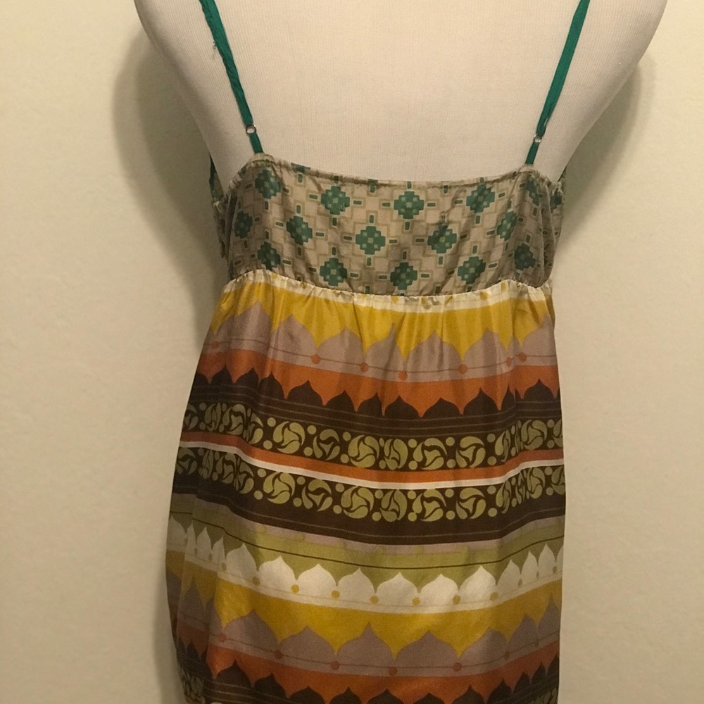 Colorful Ruffle Silk Top - Picture 6 of 8